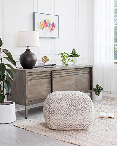 Anji Mountain Square Pouf , 22" X 22" X 17", Brown #TOP3