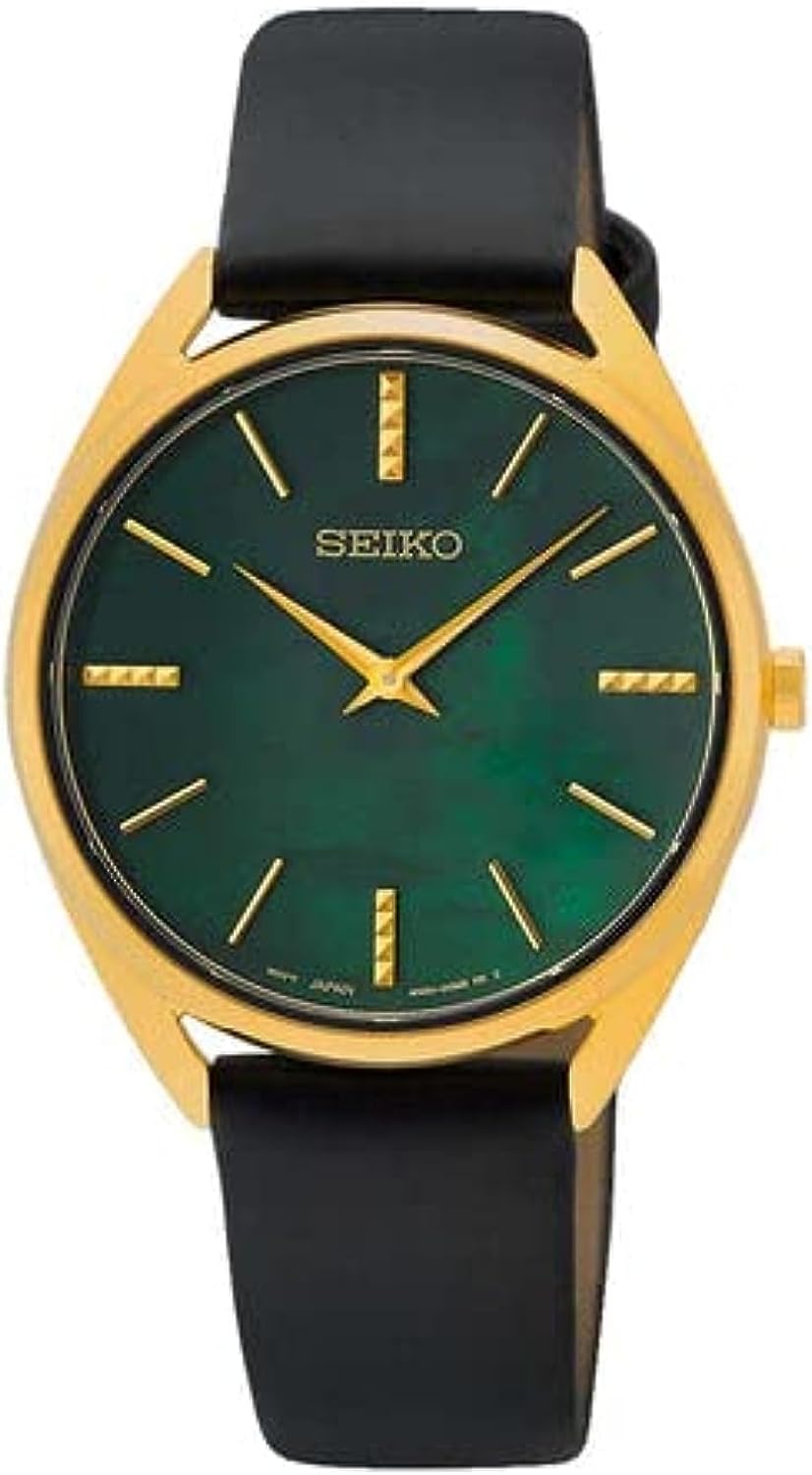 Seiko Women's Green Mother of Pearl Dial Black Kuwait Ubuy