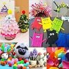 FUNZBO Arts and Crafts Supplies for Kids - Toddlers Craft Kit with Glitter Glue Stick, Pipe Cleaners, Popsicle Sticks, Pompoms & Stickers, Homeschool Supplies, Toys Crafts for Girls Boys Age 4+ #4