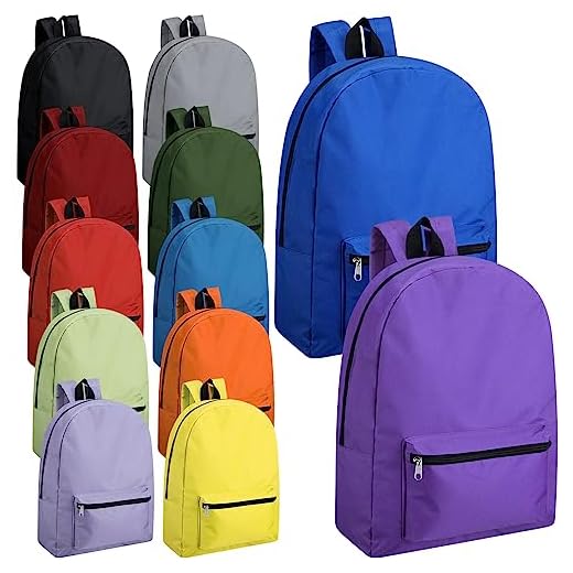 Do we have to bring plain backpack to school Amylove 12 Pack Classic Bookbags