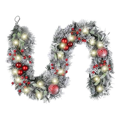 Valery Madelyn Weihnachtsgirlande 152cm mit 20 LED Beleuchtet...