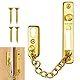 Türkette,Sicherheitsschloss Wohnungstür,Türschloss,tür sicherheitsriegel,türriegel,sicherheitskette,türsicherung einbruchschutz,verriegelung für türen (Elegantes Gold)