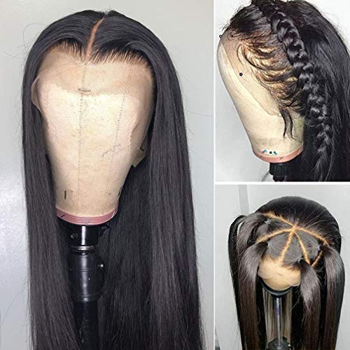 image for Aliabc 13X4 Lace Front Human Hair Wigs Pre Plucked Brazilian Straight 