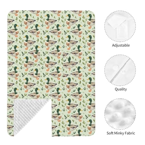 Image of Cute Mallard Duck Baby Car Seat Canopy Nursing Cover for Newborn Car Seat Breastfeeding Covers Blanket Newborn Shower Gift