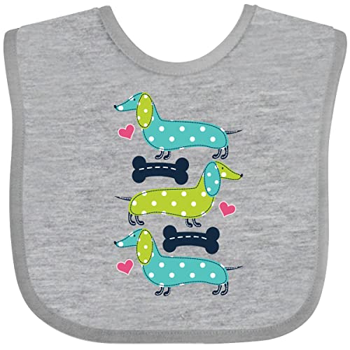 inktastic Dachshund Dog Lover Polka Dot Puppies Baby Bib
