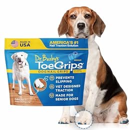 Dr. Buzby's ToeGrips for Dogs, Medium, Anti-Slip Grips, Instant Traction