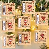 Dansydaisy 12 Pcs Christmas Money Holders Xmas Party Cash Holder Gifts Bulk Wooden Hanging Christmas Ornament Here's a Few Buck for Xmas Party Favors (Chic Style)