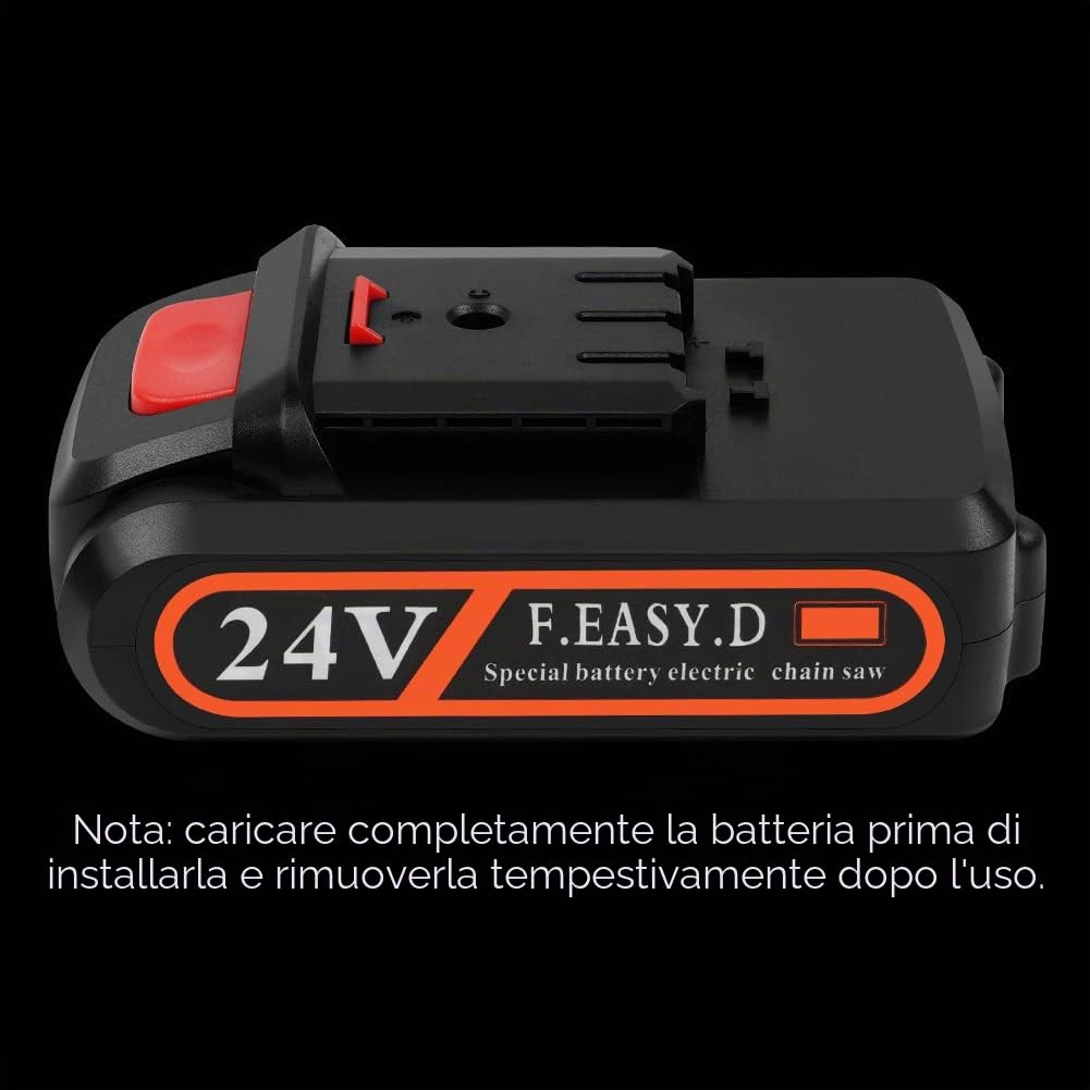 flintronic 24V 2000mah Batteria di Backup per Mini Motosega Elettrica, Accessori per Motosega a Mano da 6 Pollici, Accessori per Motosega
