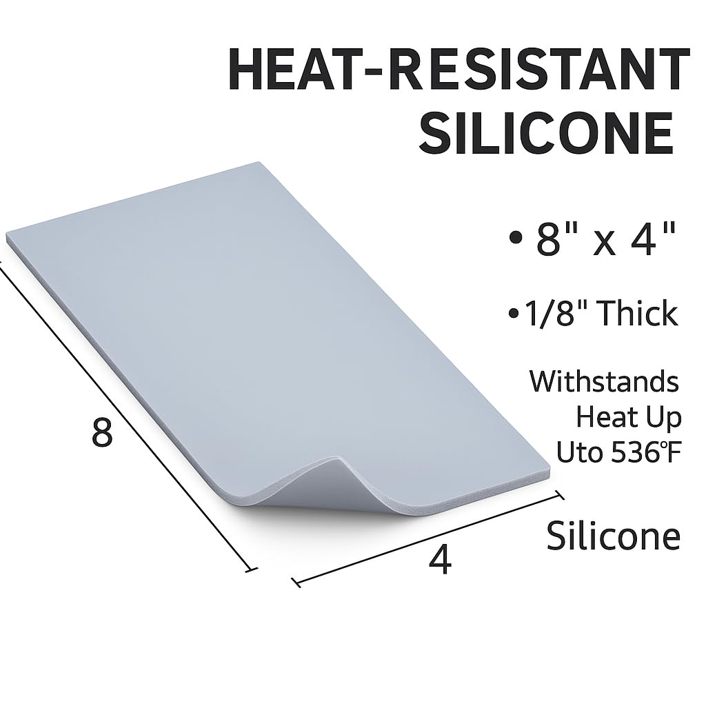 Silikonowe podkładki do prasy do czapek – zestaw 3 mat premium 1/20.3 cm x 10 cm x 20 cm, maty termiczne do czapek, rękawów i małych przedmiotów, antypoślizgowe, odporne na wysokie temperatury