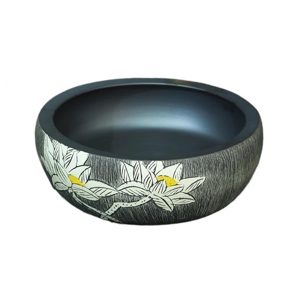 Z4t8m2k6g5 One Color Countertop Bathroom Vessel Jingdezhen Ceramic Creative Wash Basin Balcony Bathroom Retro Art Above Counter Cloakroom Sink