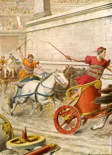 Cuadro de lienzo de carros romanos de Tancredi Scarpelli 60x90cm