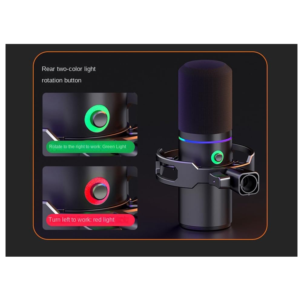 Dynamiczny mikrofon USB XLR z podwójnym stentem nagrywającym do podłączenia karty dźwiękowej komputera do śpiewania na żywo
