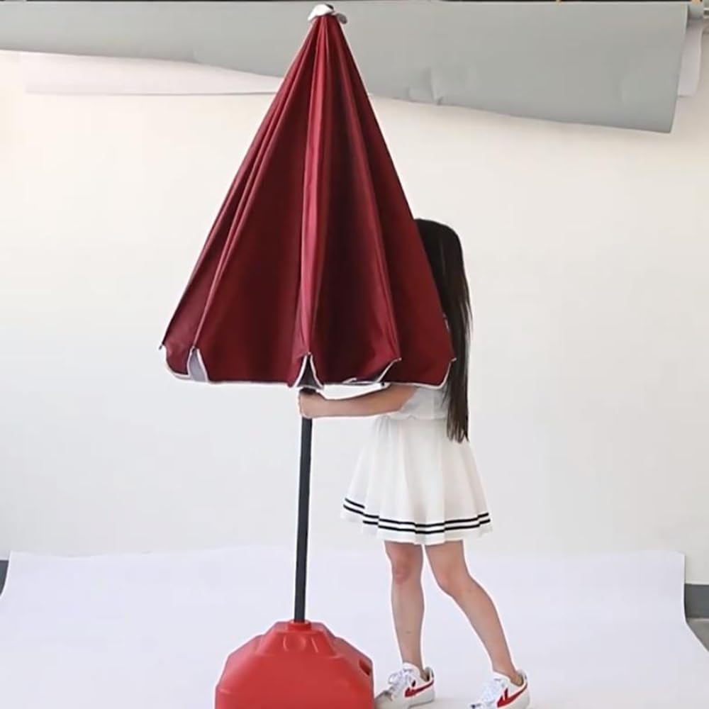 180/240/260/280cm Telo di Ricambio per Ombrellone da Giardino Protezione UV Copertura per Ombrellone di Ricambio per Tavolo da Mercato(Color:Burgundy,Size:9.2ft/280cm)