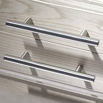 Youyijia 10 Pack Kitchen Door Handles, Silver Kitchen Cabinet Handles