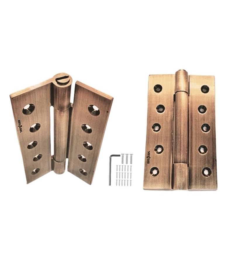 BRASK Brass Spring Hinges/Door Closer Hinge - Single Action 5" (Antique Brass Finish) (B09N2J3P46) Amazon Price History, Amazon Price Tracker