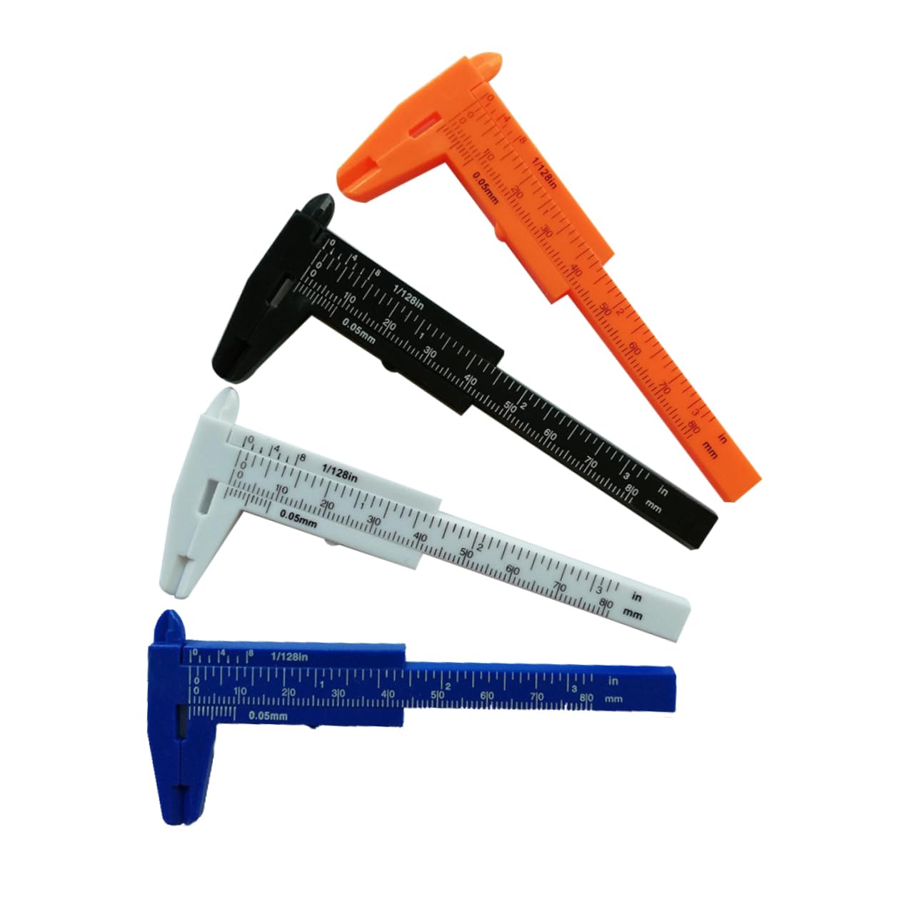 Veemoon Handy Gauge Ruler 80mm Mini Plastic Vernier Caliper Button Jewelry Measure Tool