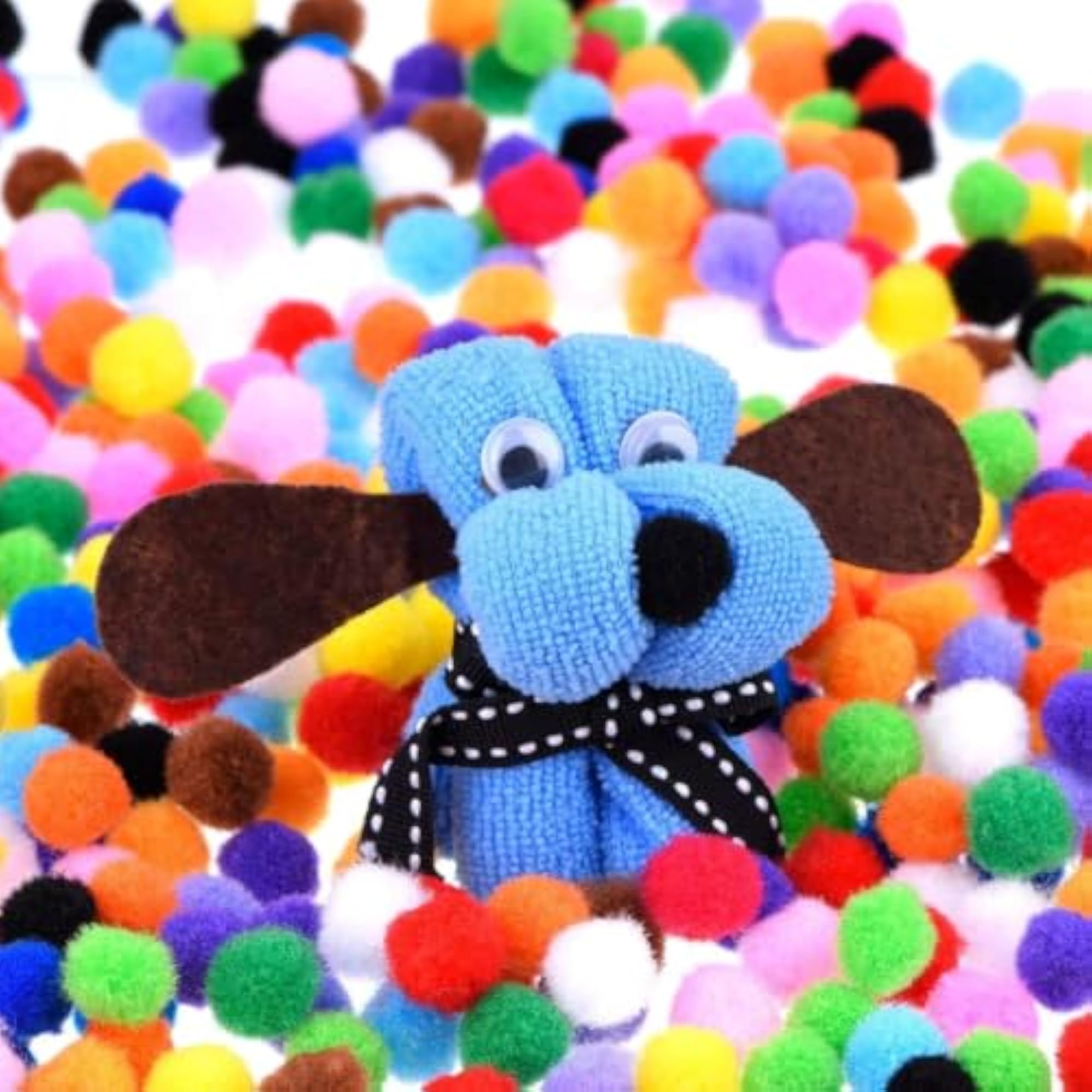 Assorted Pom Poms, 2 cm for DIY Creative Crafts