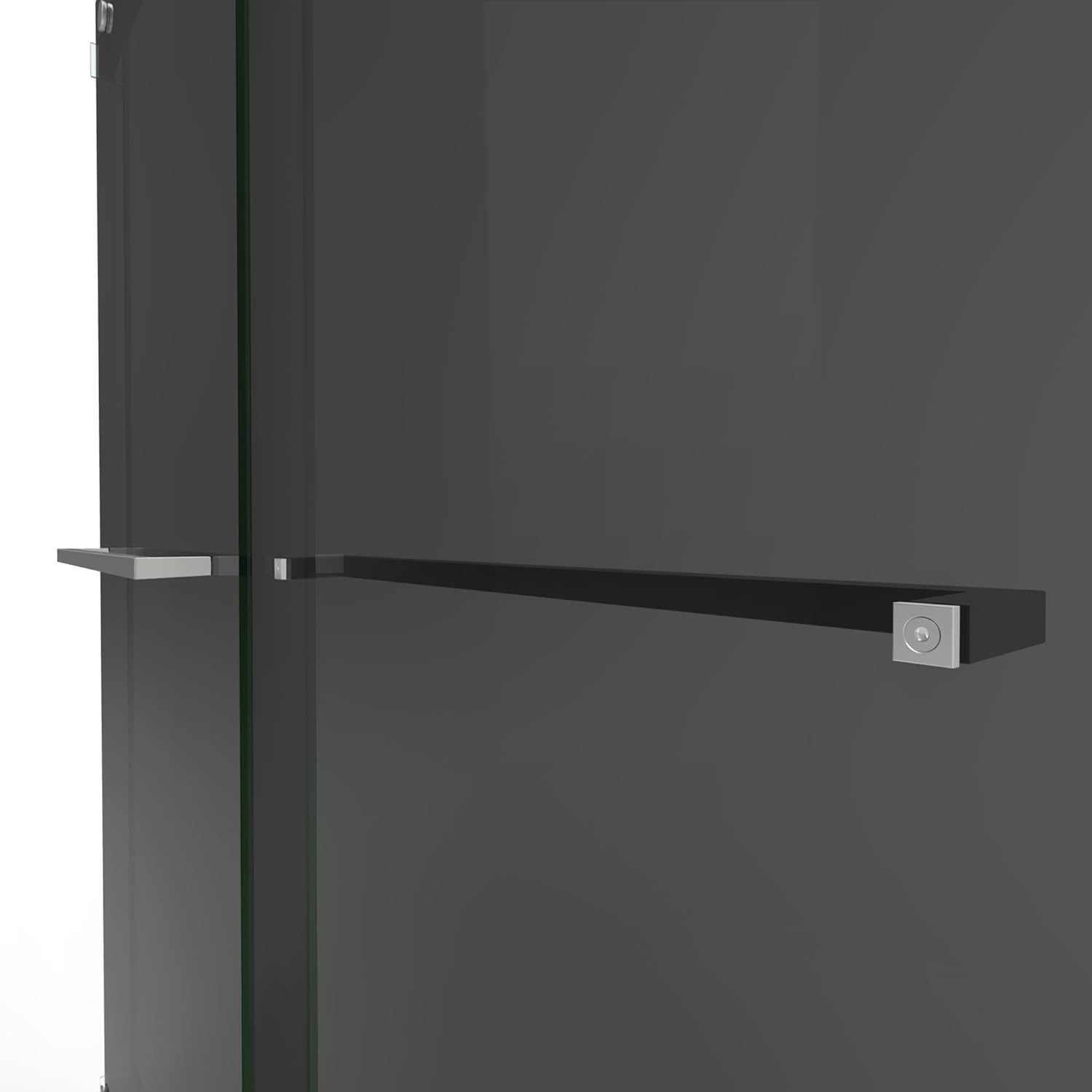 DreamLine Dexterity Frameless Sliding Bypass Shower Door, 56-60 in. Adjustable Width x 76 in. Height, 5/16 in. Smoke Gray Tempered Glass, Brushed Nickel Finish, Walk-in Shower Glass Door