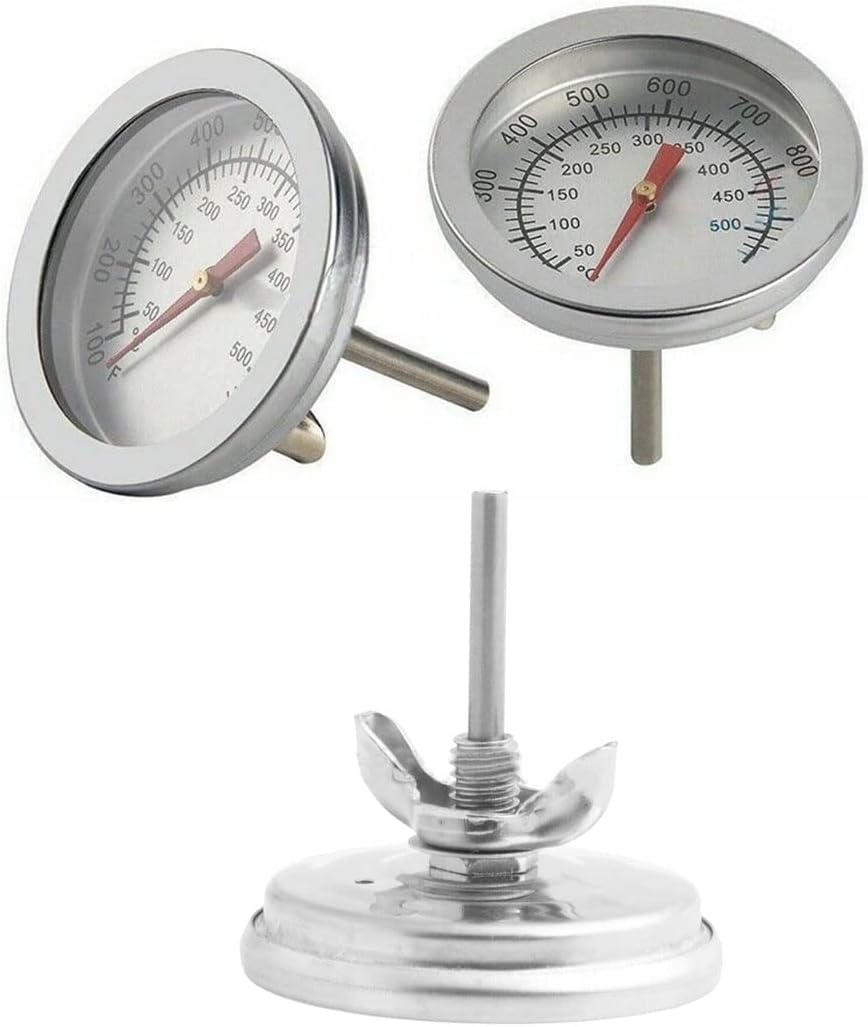 3 Pcs Stainless Steel BBQ Grill Meat Oven Thermometer Temperature Gauge 50500