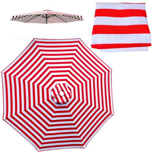 Funda de repuesto con protección UV lona de recambio para sombrilla de patio 6 varillas