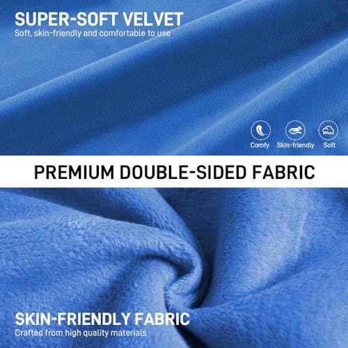 Image of Microwavable Heat Pad for Neck and Shoulders, Warm Compress Wrap, Blue | Weighted Moist Heat for Back, Relief Sore Muscle Stress Tension, Gift for Women