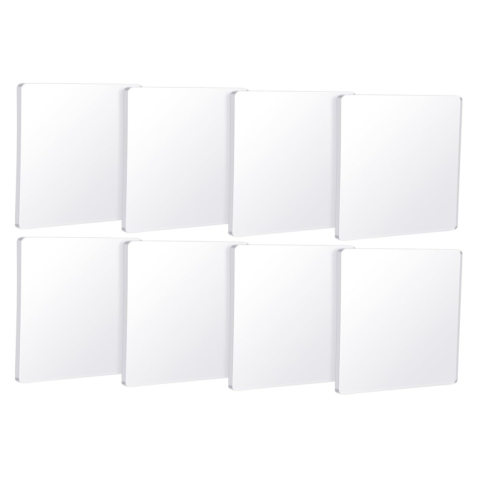Linvimia 8Pcs Clear Silicone Gel Printing Pad Plate for Scrapbooking Journaling Card Making Art Craft Project in 5x7in or 6x6in Recyclable Elastomer Printing Plate