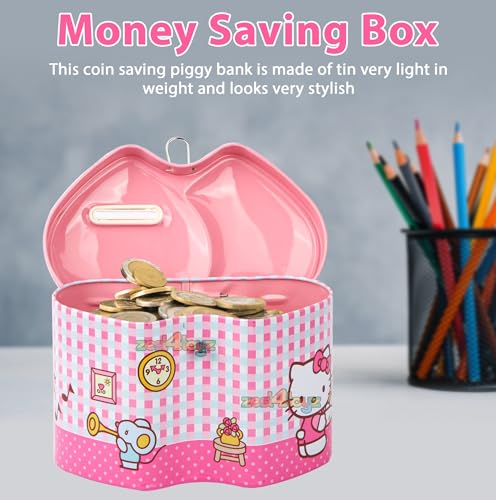Image of Zest 4 Toyz Money Bank for Kids Metal Piggy Bank with Lock N Key Money Saving Box Gullak Money Box Coin Bank Kids Cash Box Return Gifts