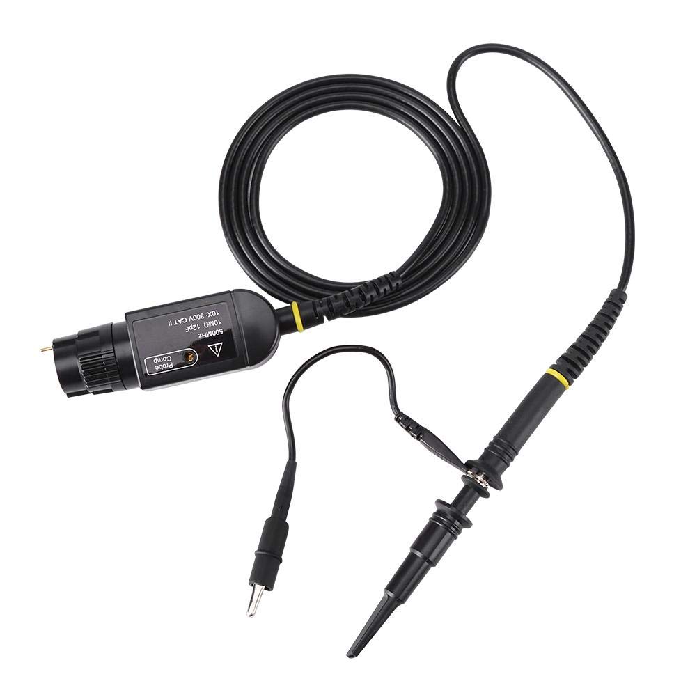Sonde, P6500 500MHz 10X Oszilloskop-Sonde Hochpräziser passiver schwarzer Sondenclip für BNC-Schnittstellenoszilloskope