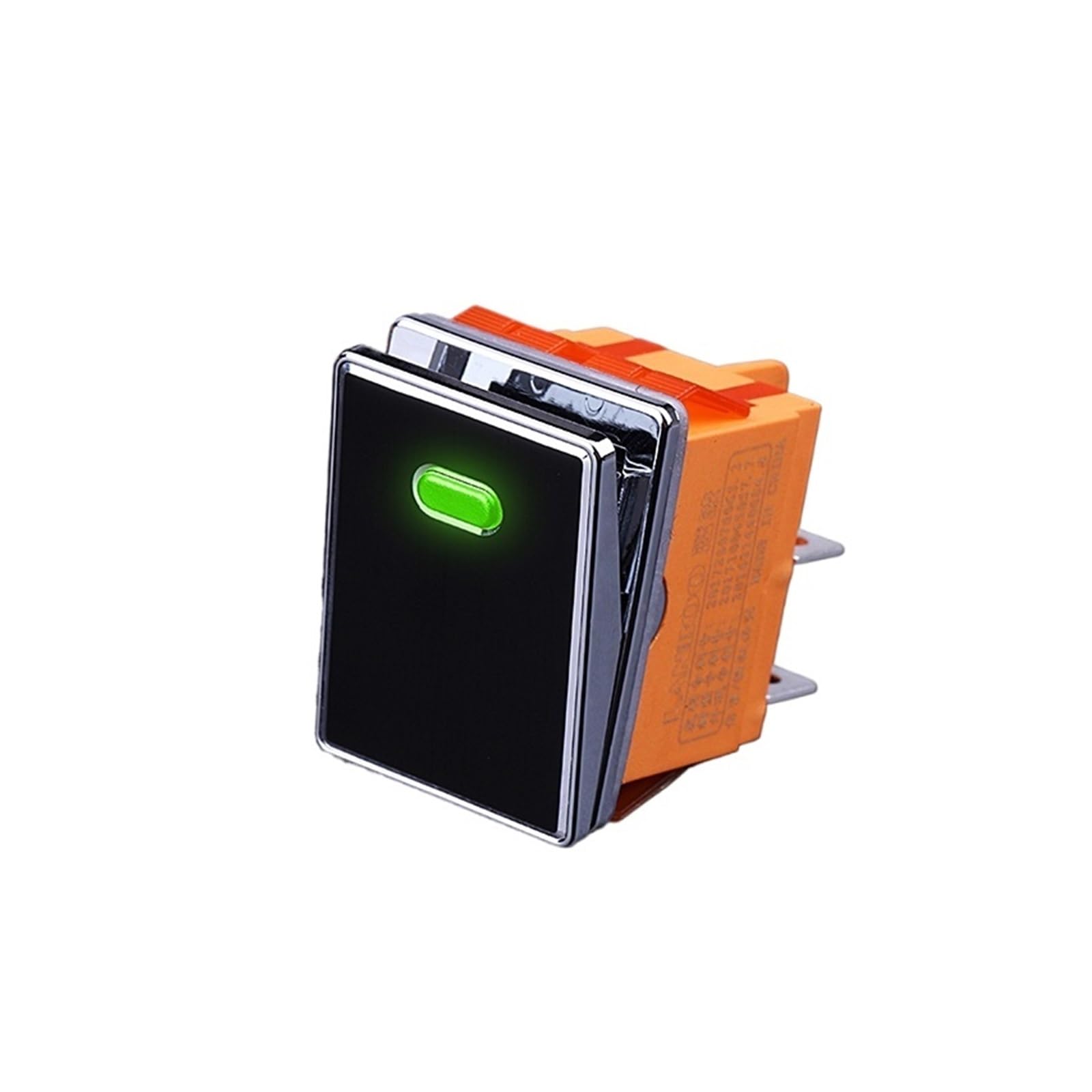 Interrupteur à bascule en aluminium brossé DPDT 16A vert étanche - 8