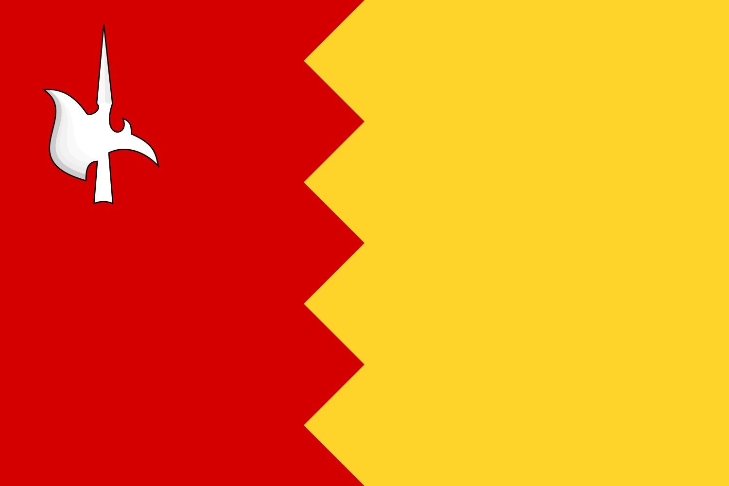 Drapeau Large Vernířovice grand format horizontal bicolore