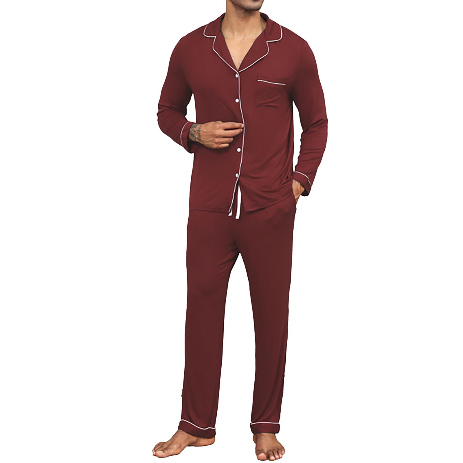 Chemise de nuit pyjama manches longues modal vêtement - 8