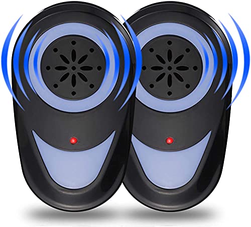 seenlast Repellente Ultrasuoni, 2 Pack Antizanzare Ultrasuoni Elettrico Repellente per Topi Scarafaggi Anti Insetti, Pest Repeller Efficace Contro zanzare Ratti Formiche Pulci Ragni Rettili