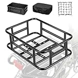PIREKZUNT Cesta de bicicleta de 16.5 x 12.6 x 6 pulgadas con forro, cesta trasera de bicicleta resistente para la mayoría