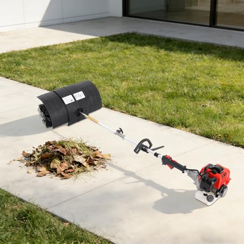 Image of 52cc Handheld Lawns Sweeper 2-Stroke Air Cooled Fuel Engine Gas Power Sweeping Broom Machine (3)
