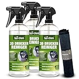 3D-Drucker-Reiniger 3X 750 ml Spray für alle 3D-Drucker, PC-Teile und weitere Elektro-Geräte I Umweltschonender 3D-Druckbett-Reiniger mit hoher Lösekraft I Geruchsneutral und kennzeichnungsfrei