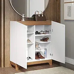 Sapateira Organizadora 12 Pares Movelbras Branco Marrom