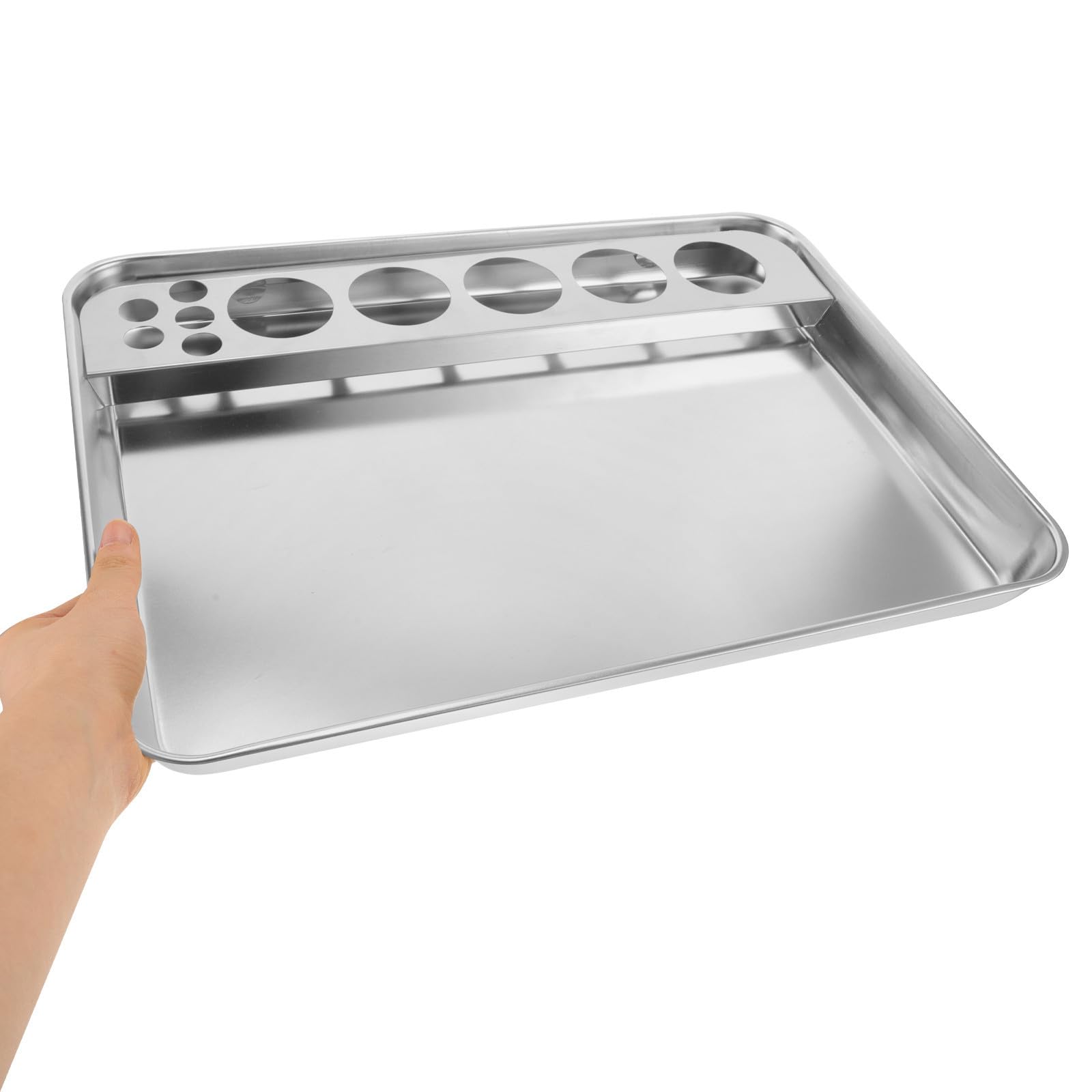 YARNOW Plateau Médicales Acier en Inoxydable pour Rangement Médical Argenté et Changement Pharmacie Instruments, pour Procédures