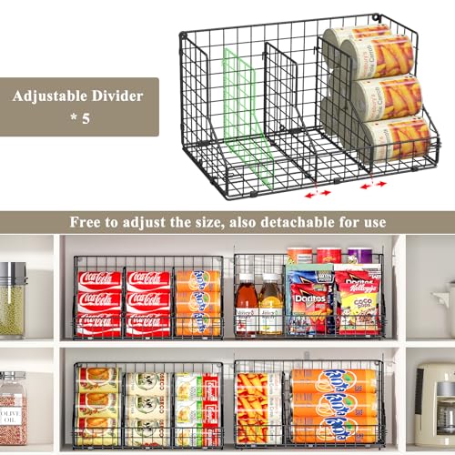 Snapklik.com : X-cosrack 3 Tier XXL Stackable Wire Baskets For Pantry ...