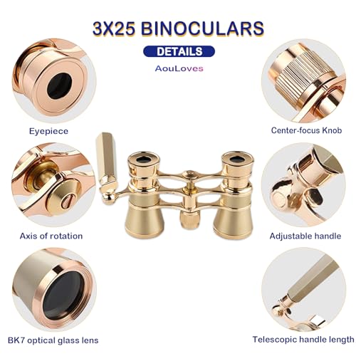 Binoculares Opera Glasses 3X25 Compactos y Ligeros miniatura 2