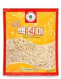 ROM AMERICA Plain Sliced Dried Squid Snack, Shredded Seafood Calamari Jerky Strips - Low Fat, Low Calorie Korean Snack 백진미 - 8oz (Pack of 1)