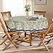 Horaldaily Rustic Round Tablecloth 70x70 Inch Round, Bird Floral Vintage Washable Seasonal Table Cover for Party Picnic Dinner Decor