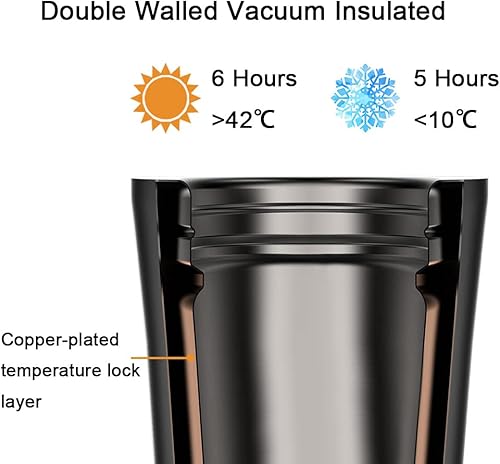 Miniatura 5 de Coffee Thermos - Botella de agua termo botella de agua inteligente con aislamiento al vacío botella de agua de acero inoxidable con pantalla OLED
