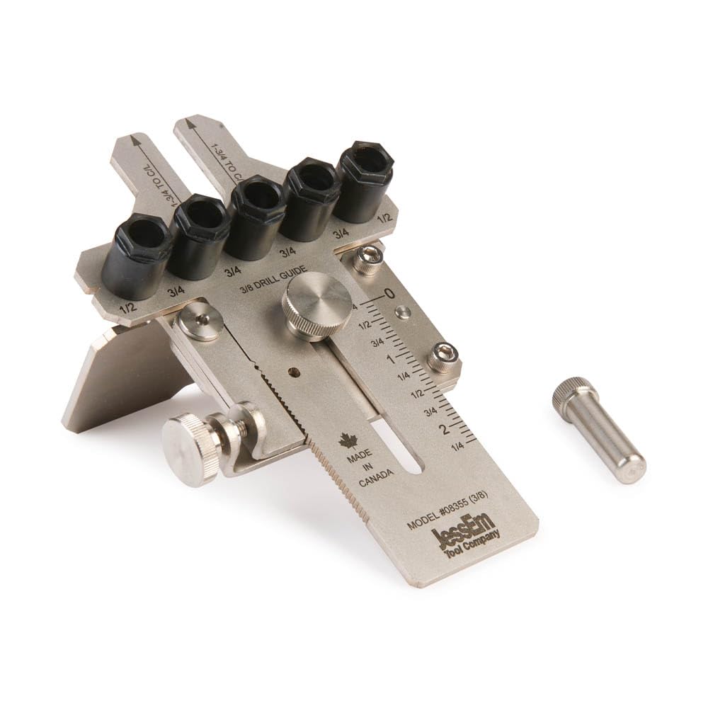 JessEm 08355 3/8" Stainless Dowelling Jig with Angle