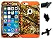 Heavy Duty Hybrid Belt clip Holster Kickstand Cover Case for iPhone 6 plus 5.5" 6th Generation Exclusive Camo Mossy + Orange Silicone