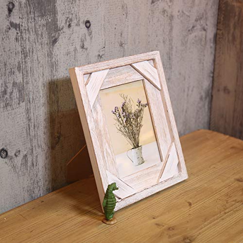 Ouxean Wooden Photo Frames Rustic Farmhouse Distressed Picture Frame 5” X 7" Wood Photo Frame (2-Pack) #TOP3