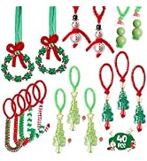 Galetcy Christmas Crafts, 40 Sets Christmas Beaded Ornament Kits to Make 10 Candy Cane/10 Xmas Tr...