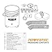 POWERTEC 70293 Cyclone Dust Collector and Separator Kit w/Clear 6 Gallon Dust Bucket, Hoses, Reducers, Couplers and Hose Clamps