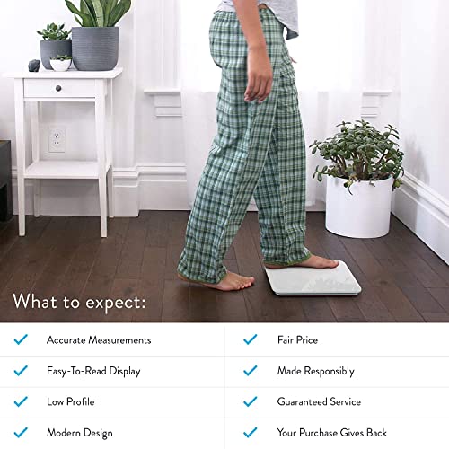 Ihome Digital Step-On Bathroom Scale - Ihome High Precision Body Weight Scale - 400 Lbs, Battery Powered With Led Display - Batteries Included -Great For Home Gym (White) #TOP6