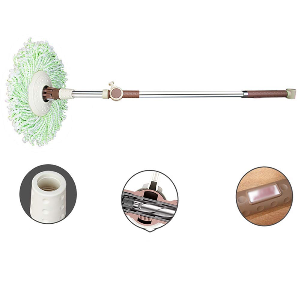 Mopp Edelstahl 360° drehbarer und drehbarer Griff mit Teleskopstange mit Metallkorb