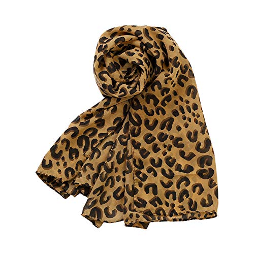 uxcell Leopard Cheetah Animal Print Chiffon Scarf Beach Wrap Shawl Women's Scarves2